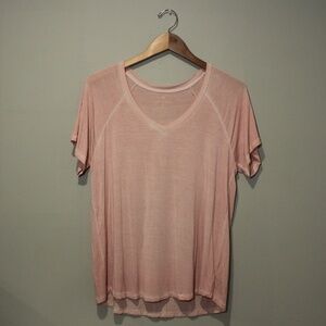 American Eagle Soft & Sexy V-Neck T-Shirt Faded Pink